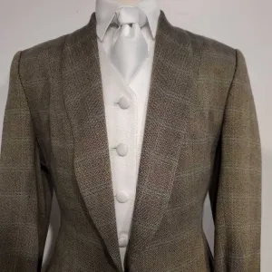 Taupe With Blue Plaid Daycoat