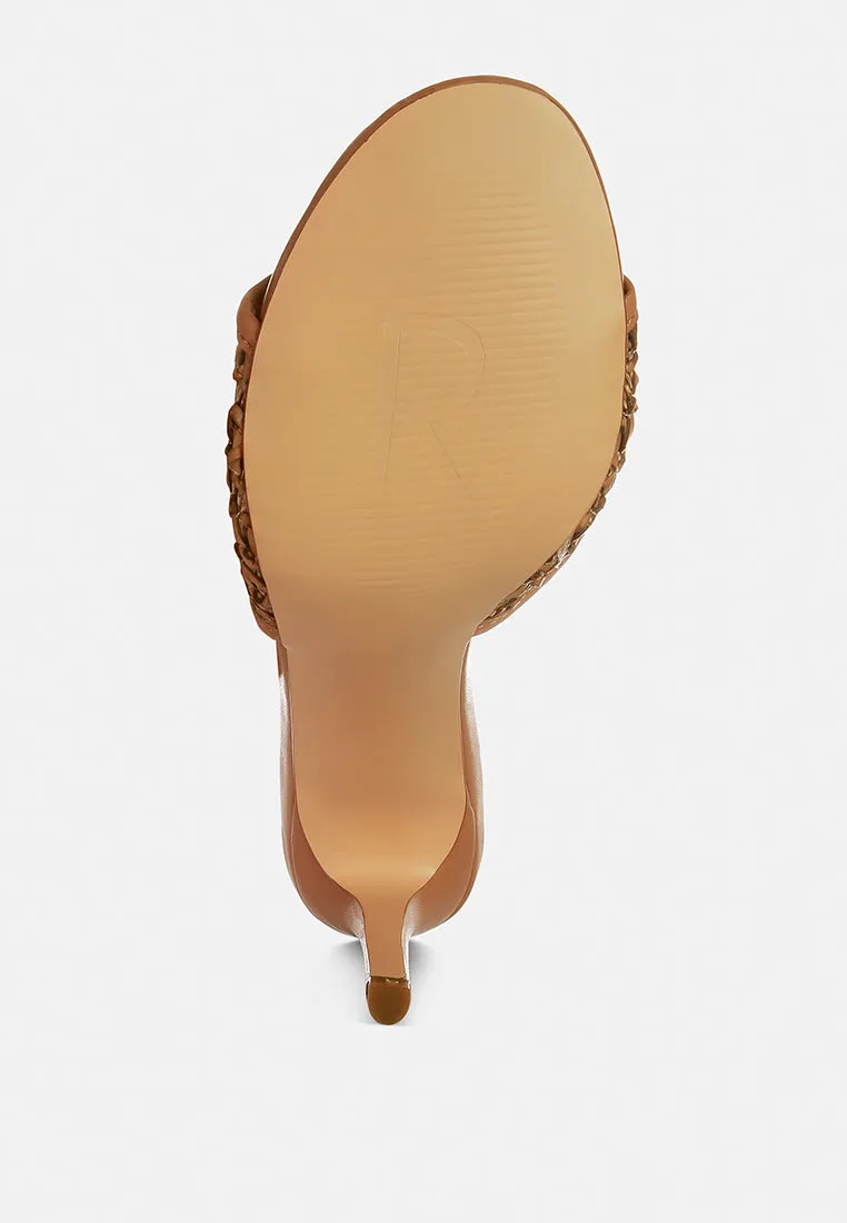 Tease Woven Heeled Slides By Ruw