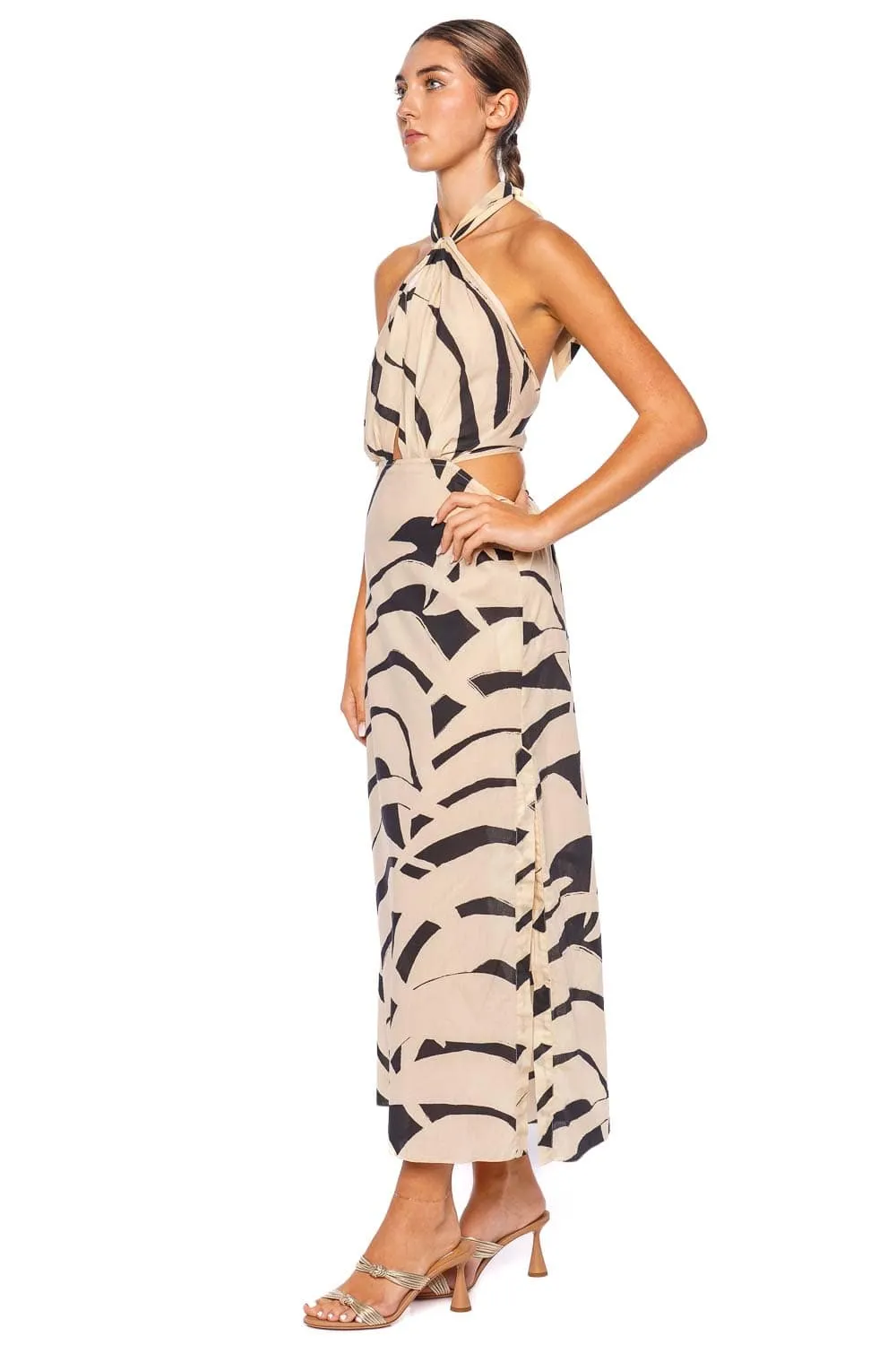 The Rhythm of the Sea Halter Midi Dress