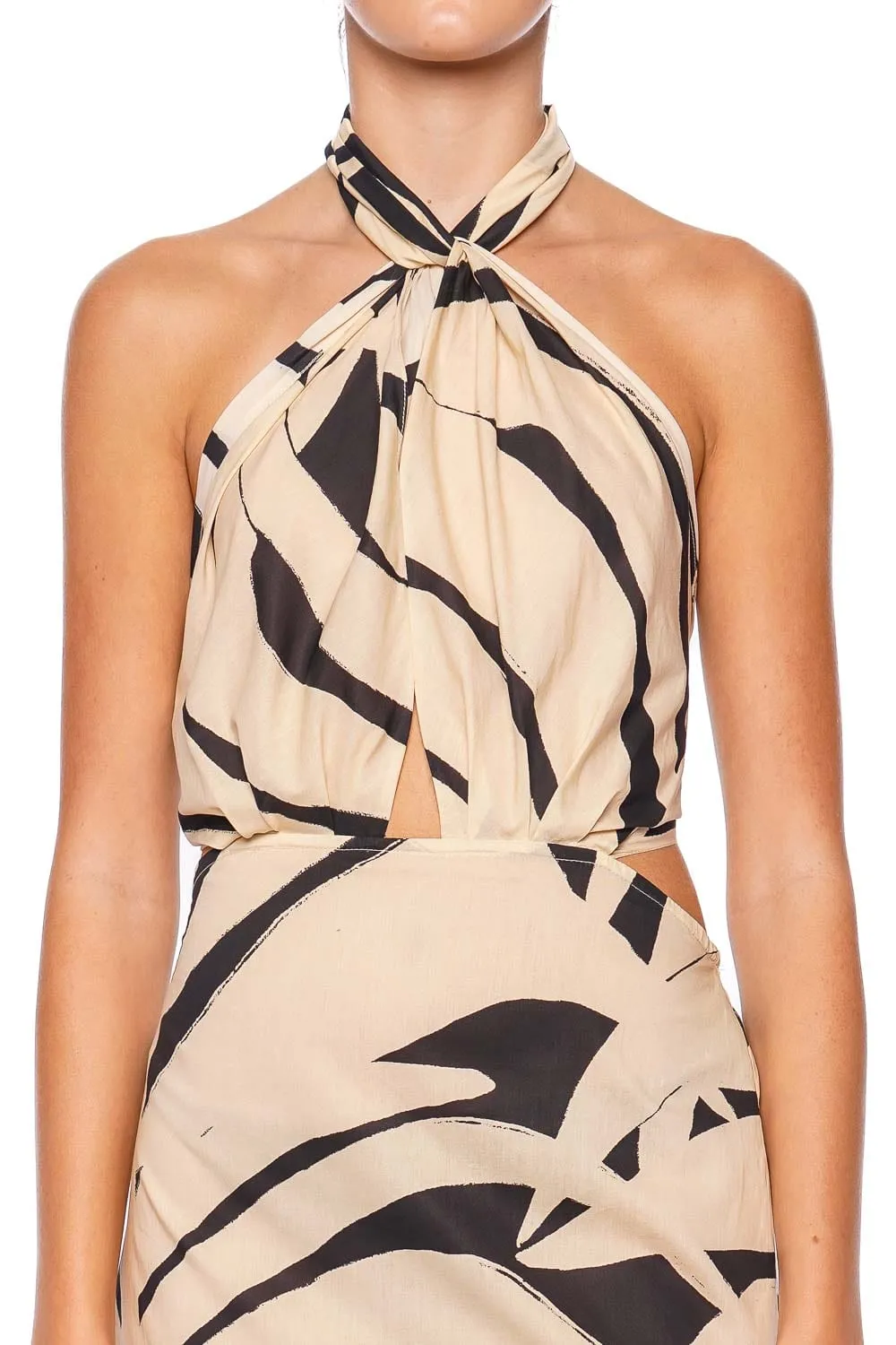 The Rhythm of the Sea Halter Midi Dress