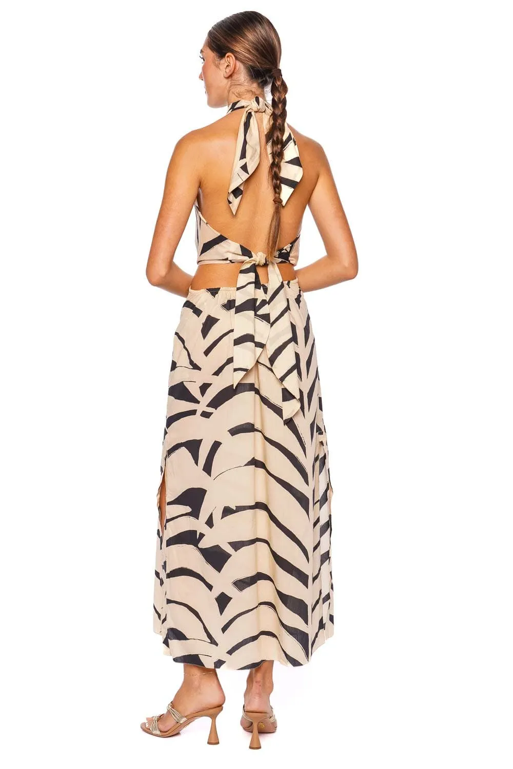 The Rhythm of the Sea Halter Midi Dress