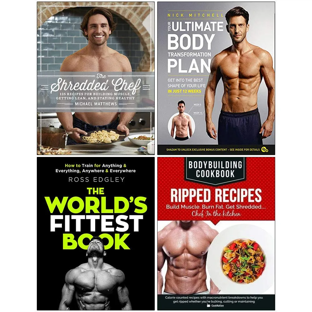 The Shredded Chef, Your Ultimate, The World, Bodybuilding 4 Books Collection Set
