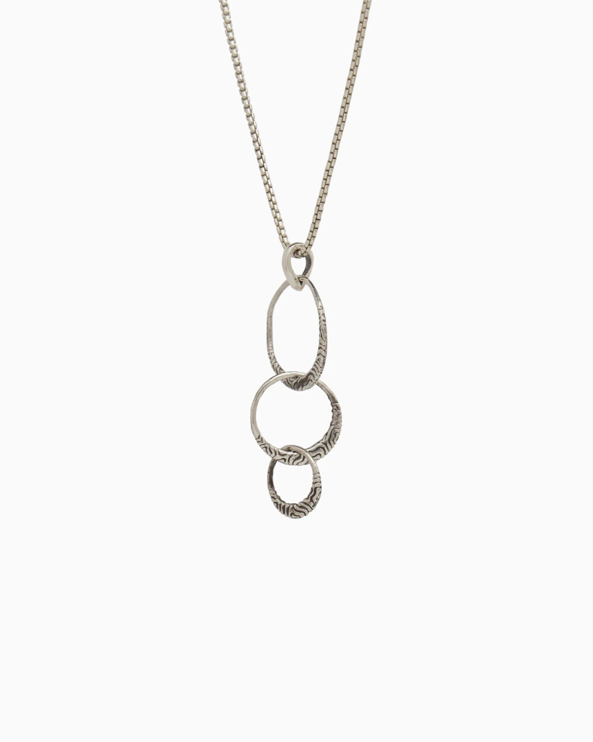 Triple Loop Pendant with Reef Texture