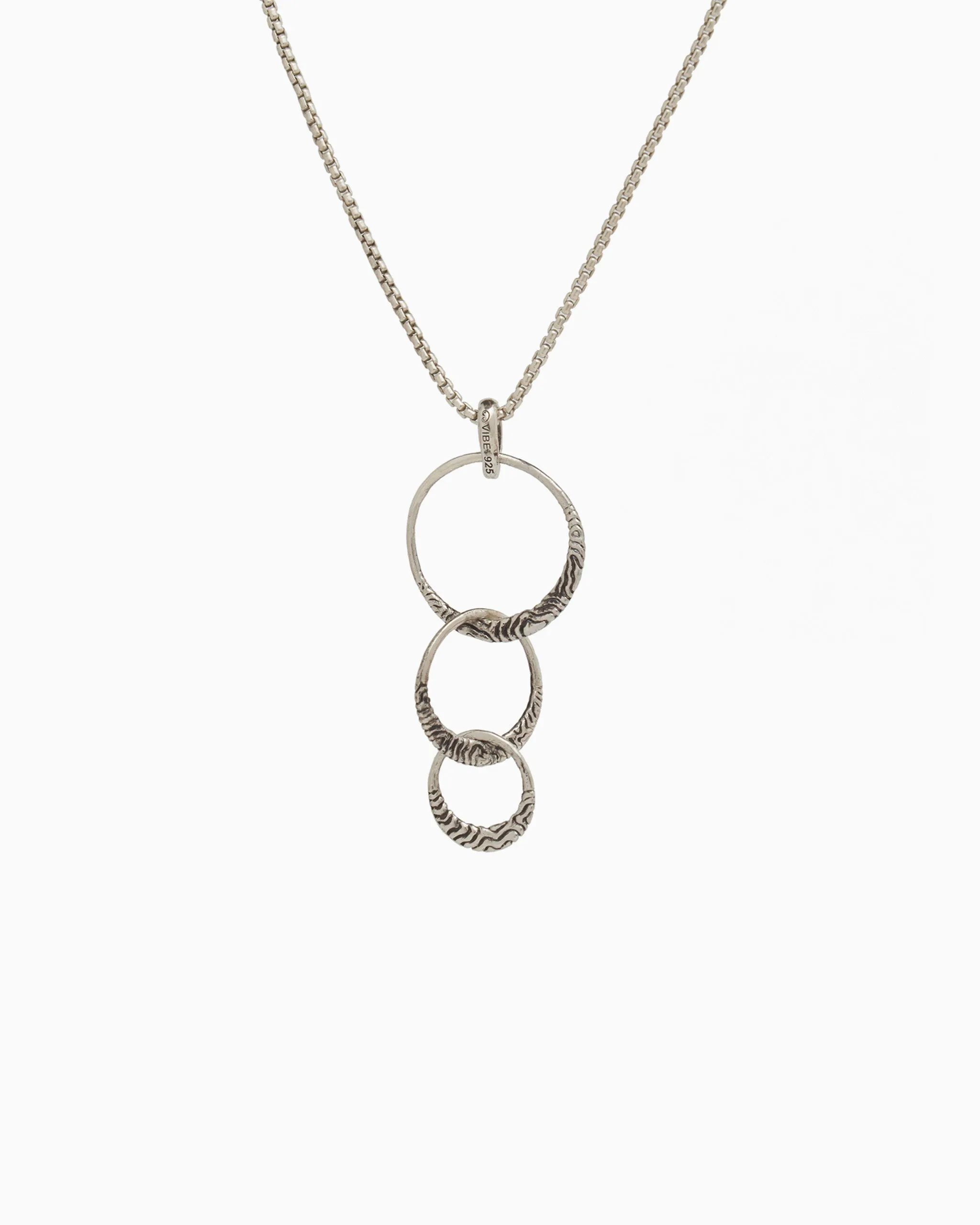 Triple Loop Pendant with Reef Texture
