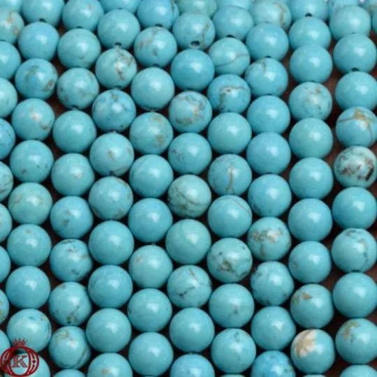 Turquoise Beads Smooth Round