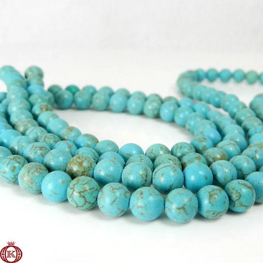 Turquoise Beads Smooth Round