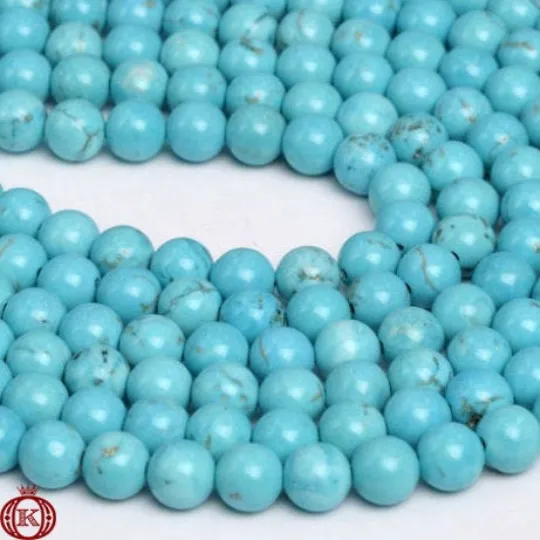 Turquoise Beads Smooth Round