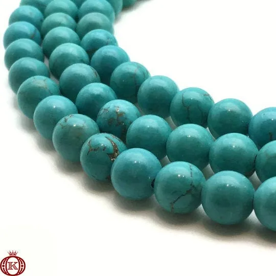 Turquoise Beads Smooth Round