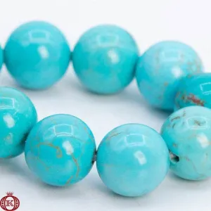 Turquoise Beads Smooth Round