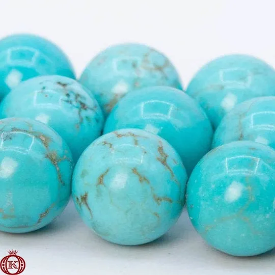 Turquoise Beads Smooth Round