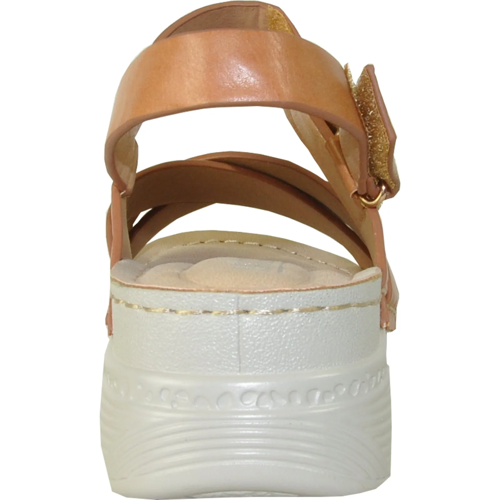 VANGELO Women Sandal CLARA Wedge Sandal Camel