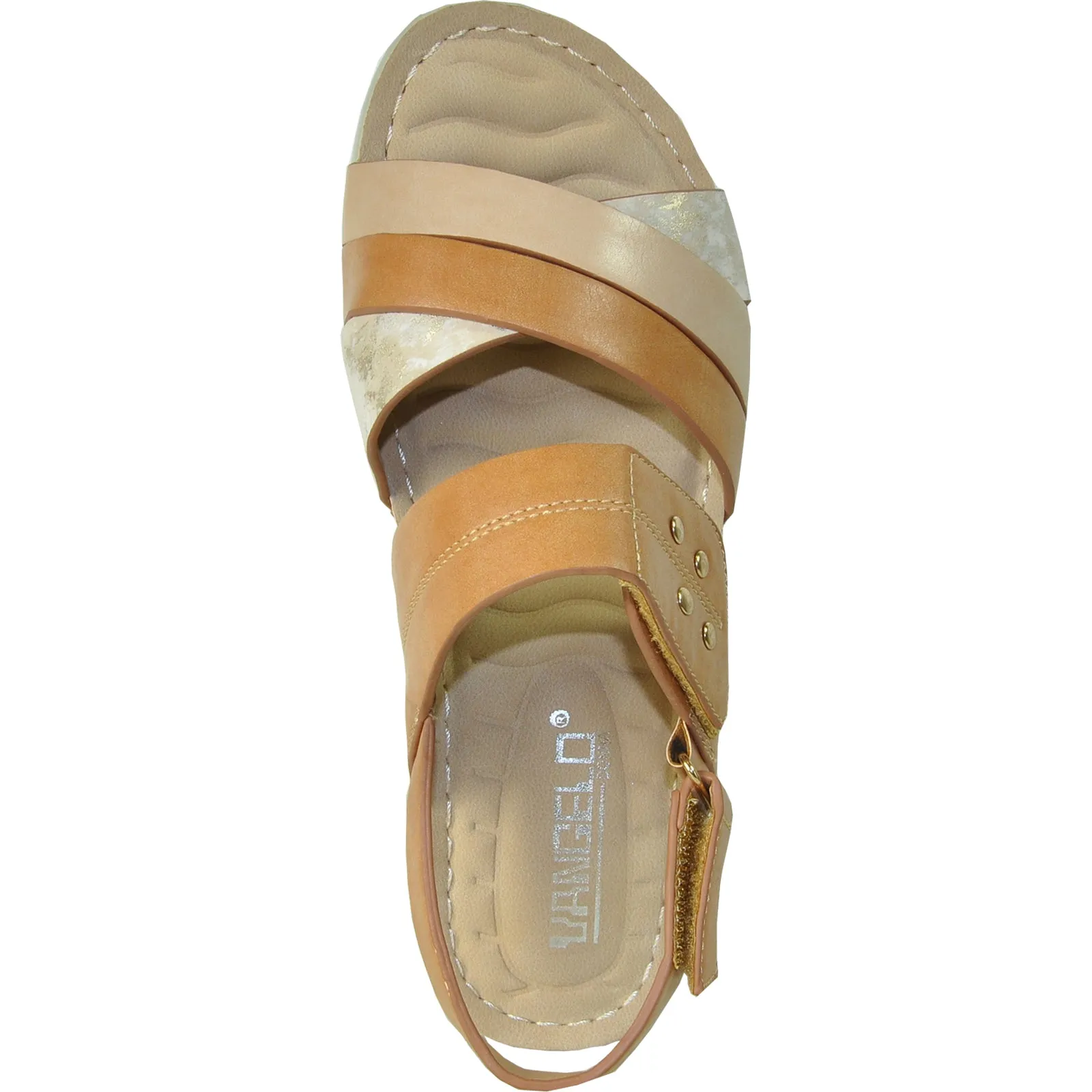 VANGELO Women Sandal CLARA Wedge Sandal Camel