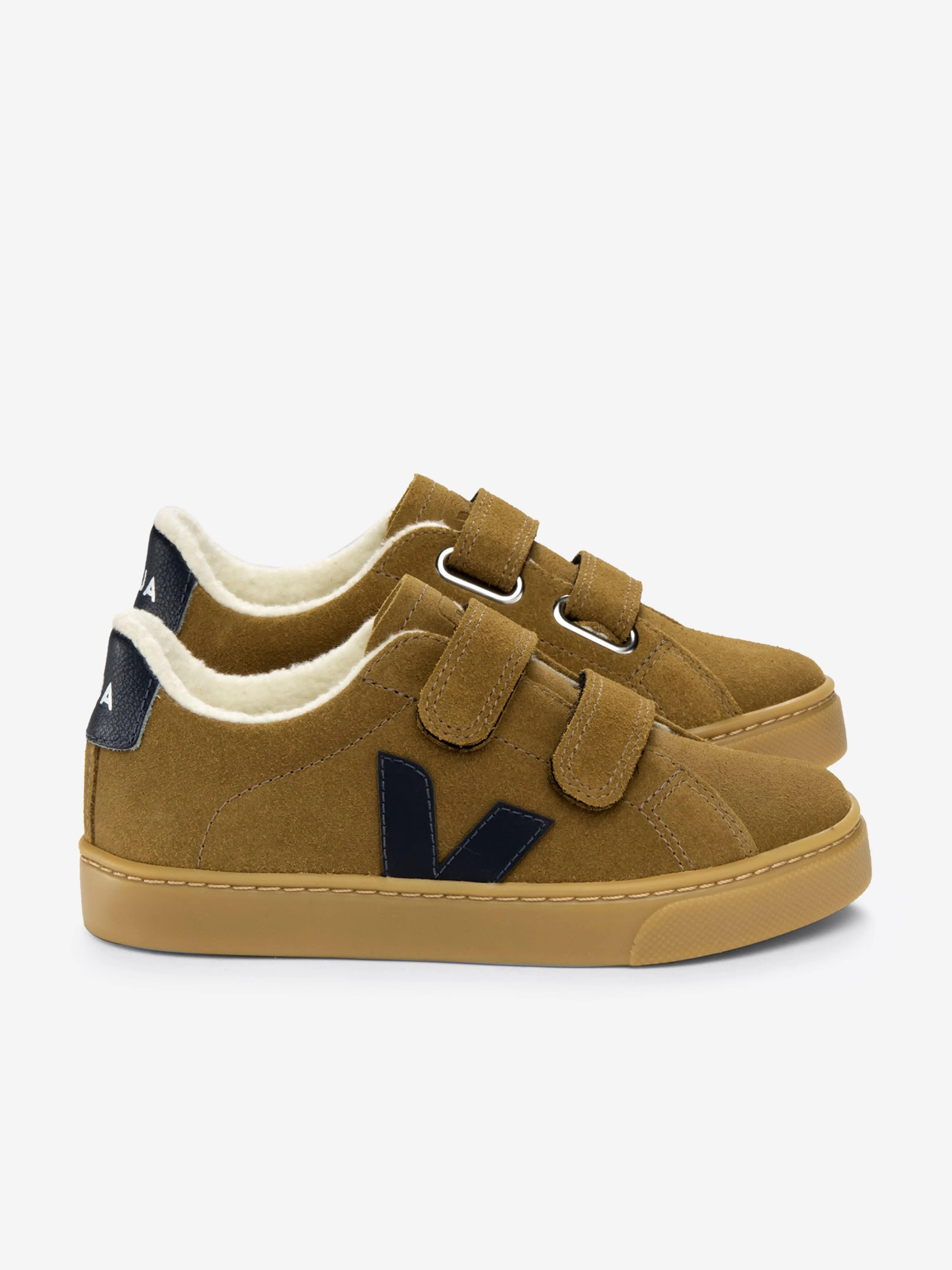 Veja Kids Suede Esplar Trainers in Brown