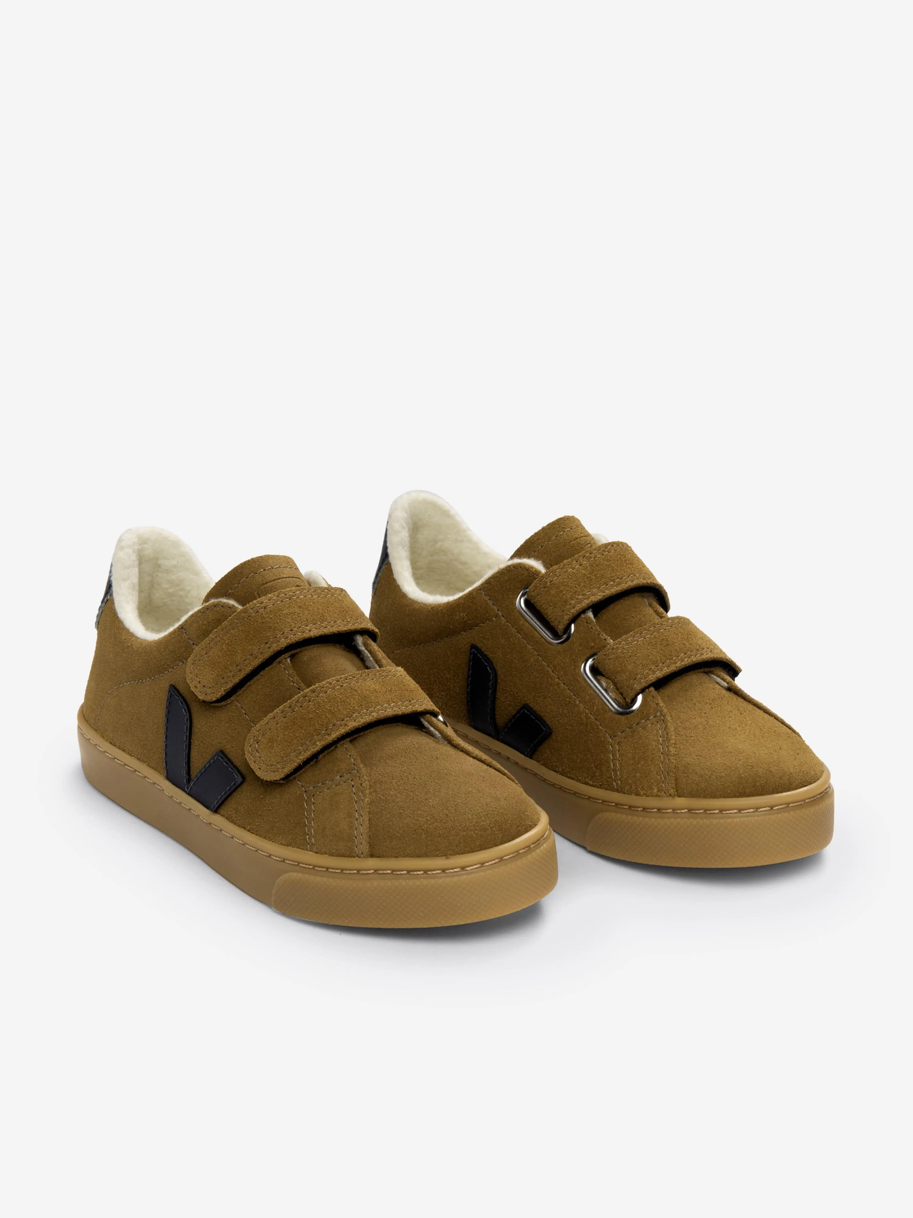 Veja Kids Suede Esplar Trainers in Brown