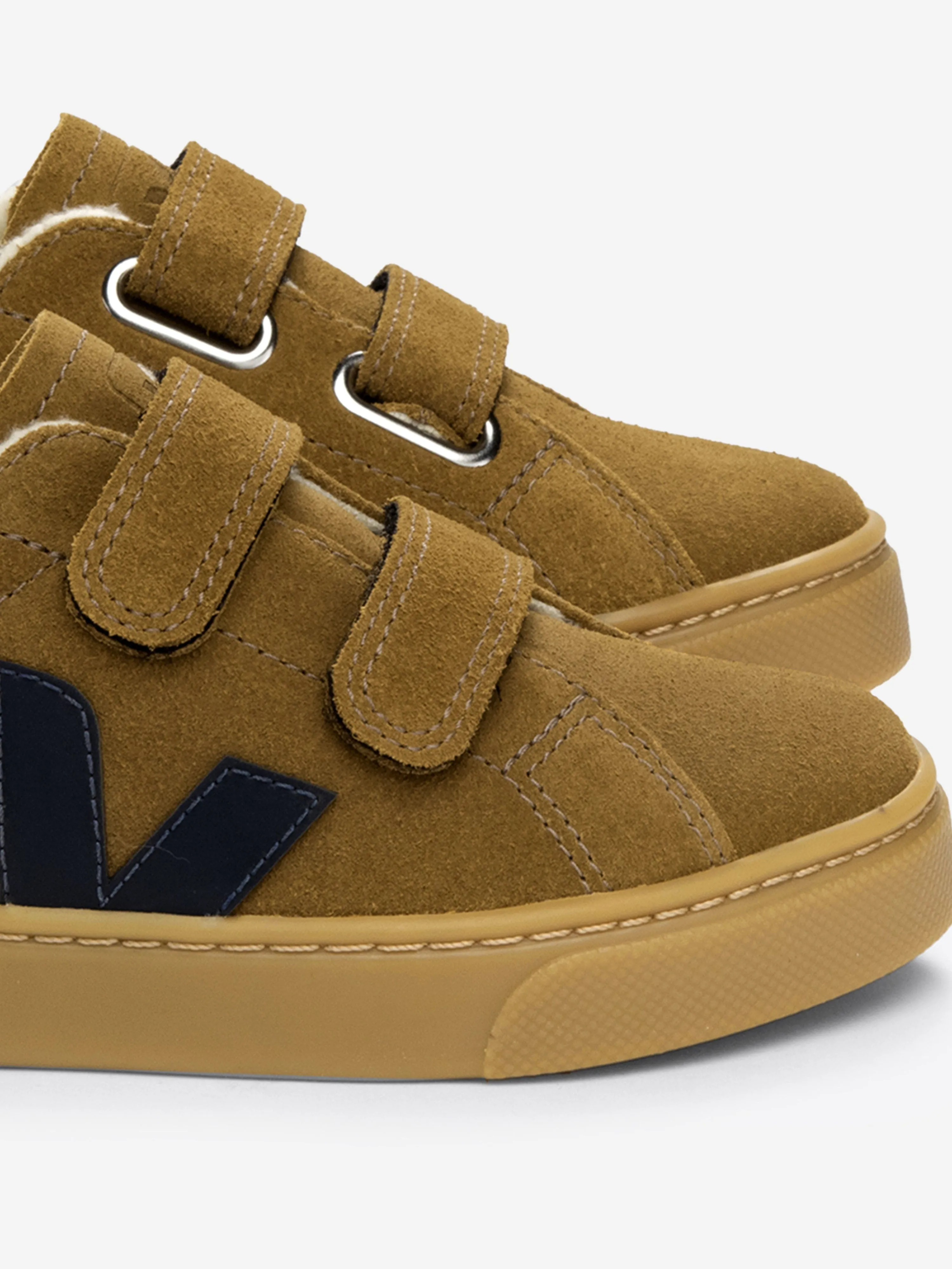 Veja Kids Suede Esplar Trainers in Brown