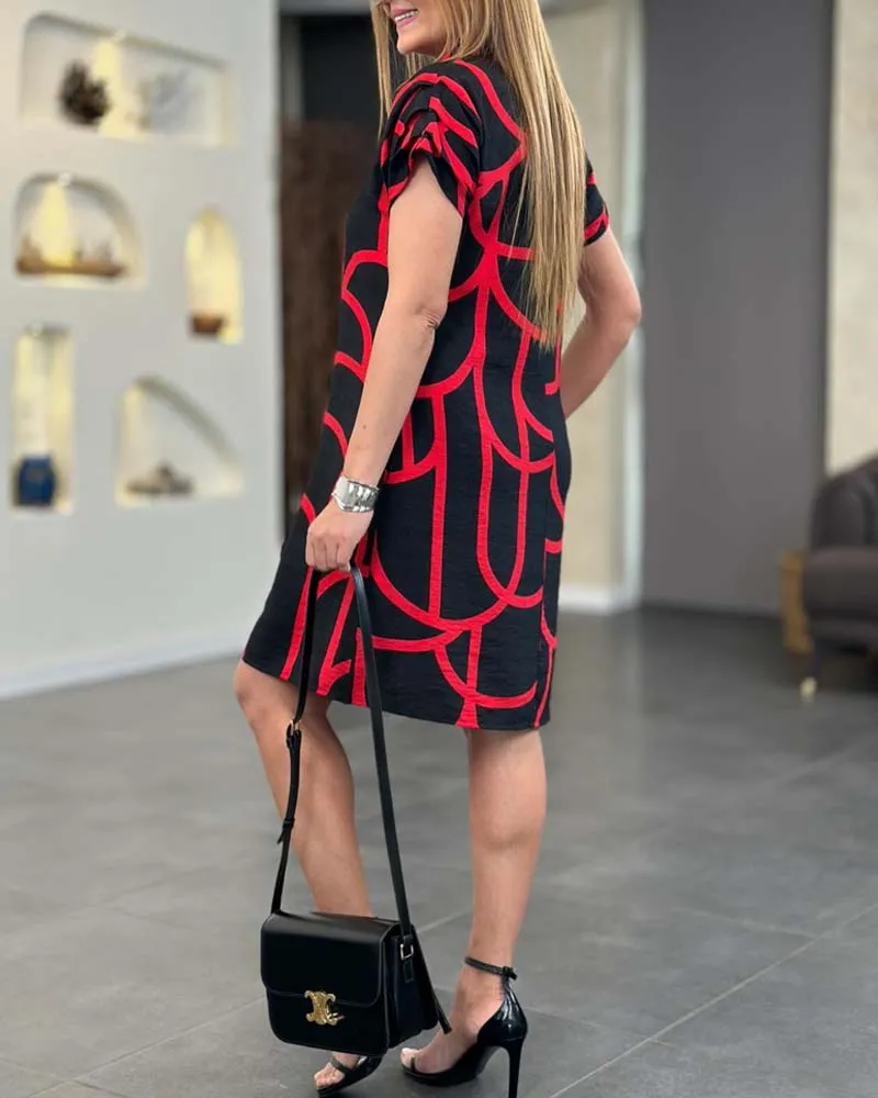 VERLYN - SHORT SLEEVE MIDI DRESS
