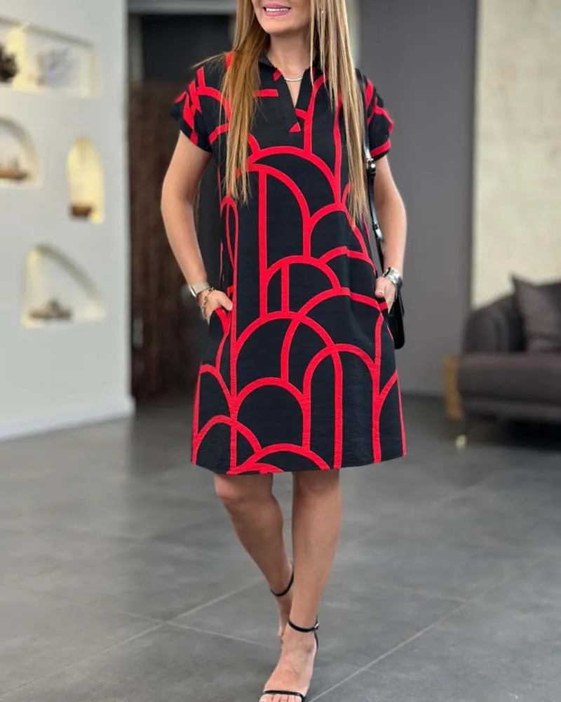 VERLYN - SHORT SLEEVE MIDI DRESS