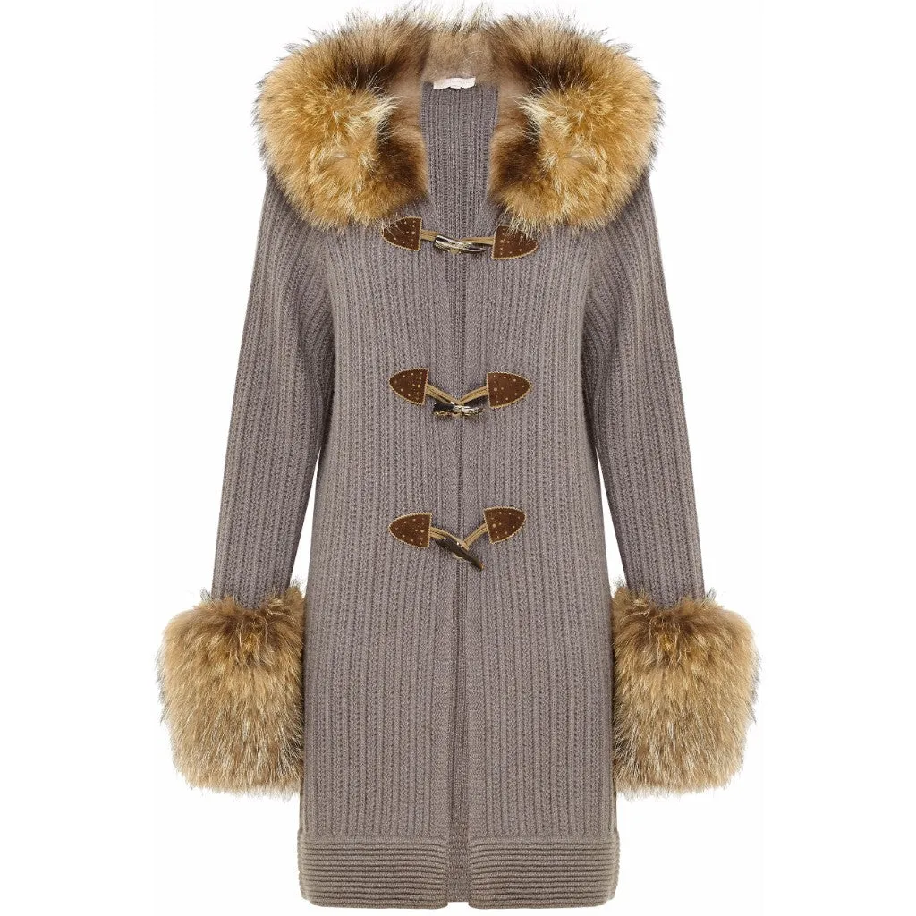 Vicedomini taupe cashmere cardigan Size M