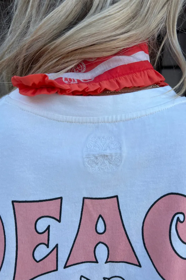 White Peace And Happiness T-Shirt
