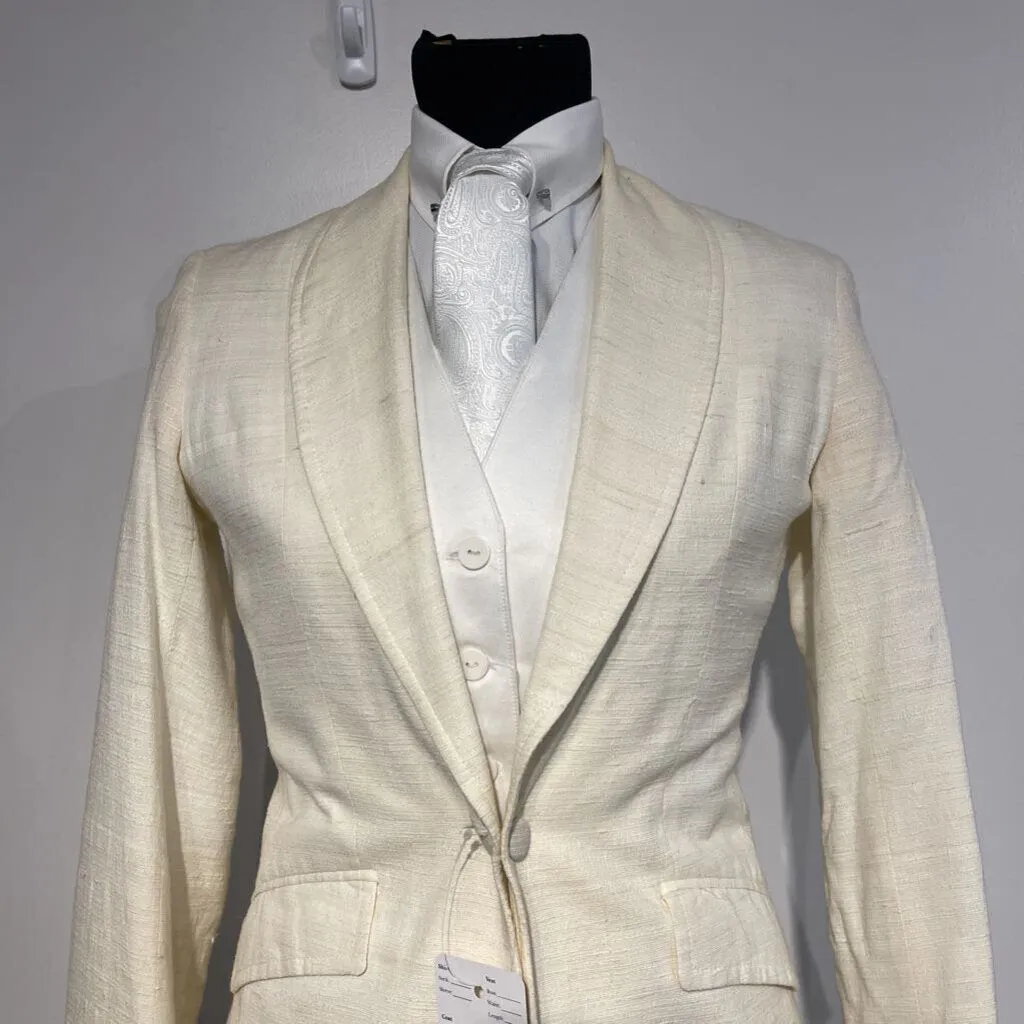 White Raw Silk Daycoat