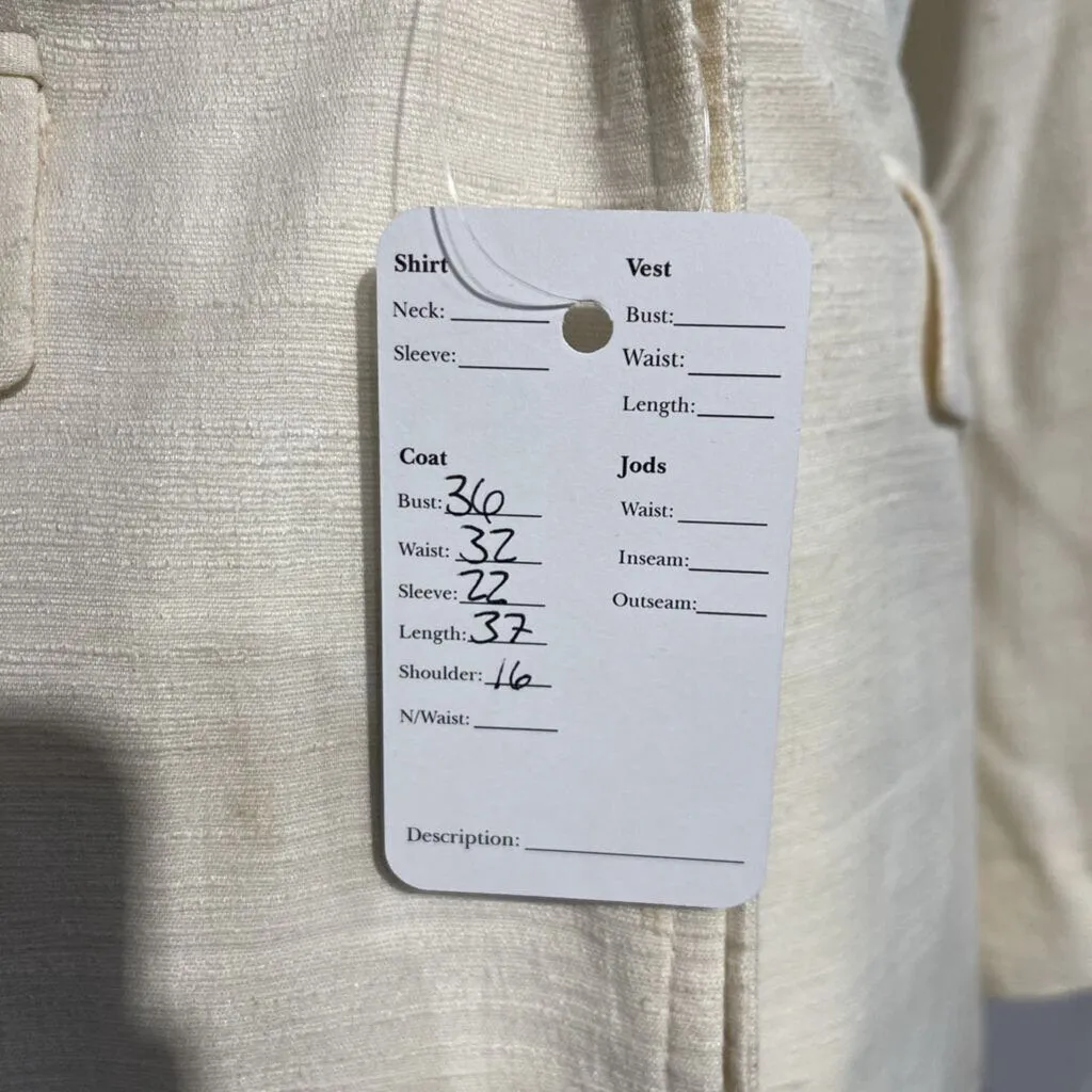 White Raw Silk Daycoat