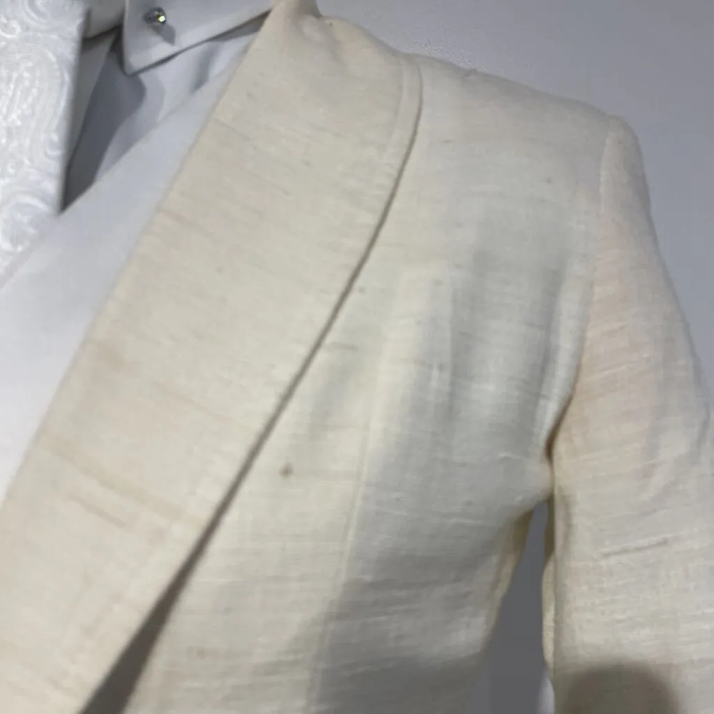 White Raw Silk Daycoat