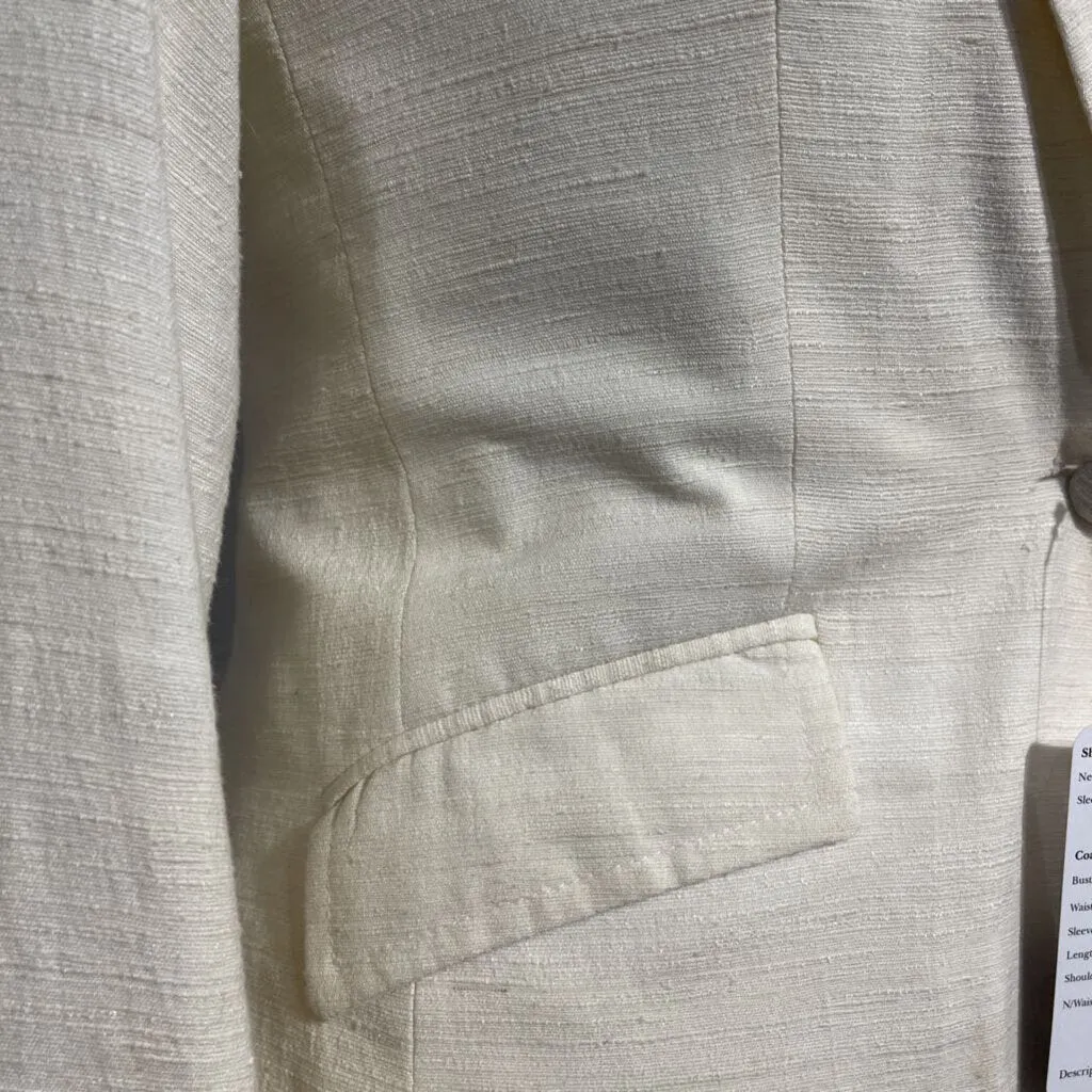 White Raw Silk Daycoat