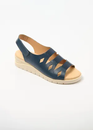 Wide open elasticated sandals