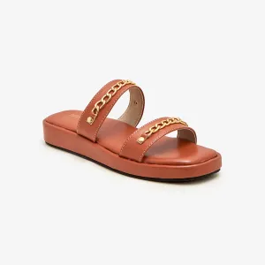 Women's Chain-Strap Slides