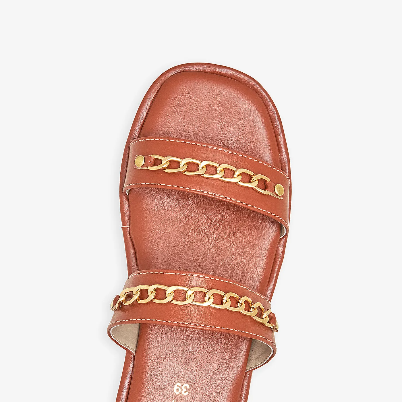 Women's Chain-Strap Slides