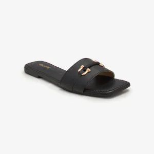 Women's Gold Studded Flats
