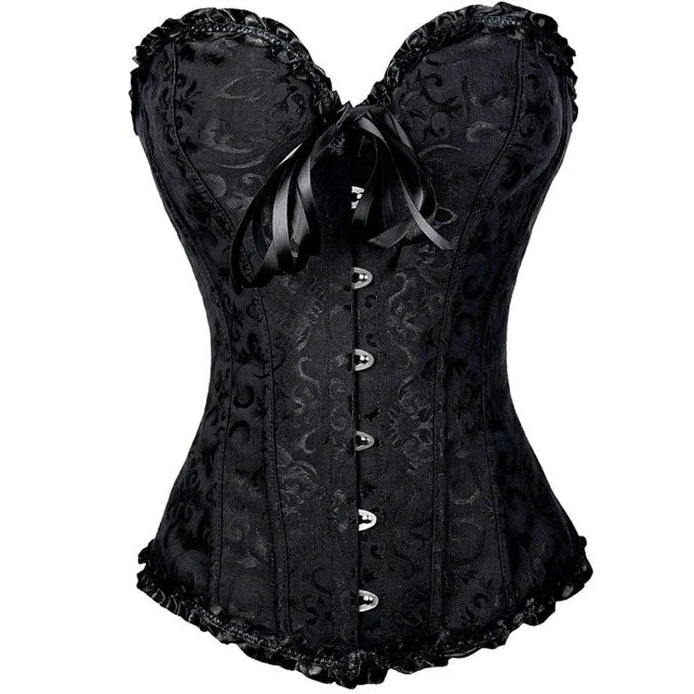 Women's Retro Cross Border Jacquard Waist Trainer Shaper Corset