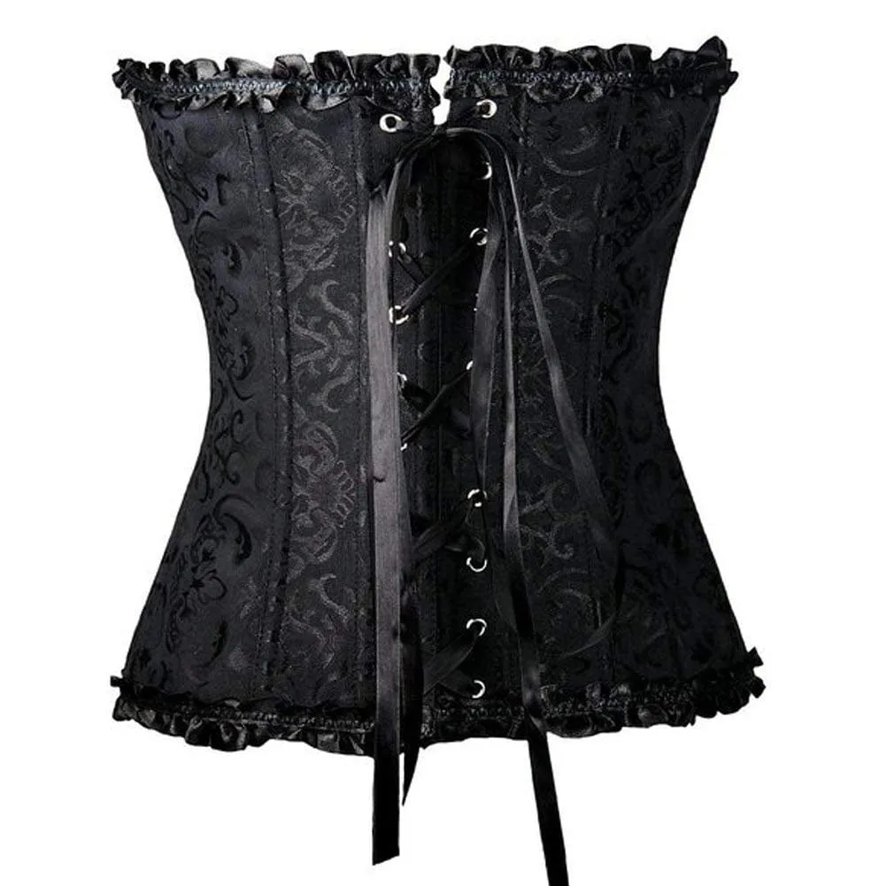 Women's Retro Cross Border Jacquard Waist Trainer Shaper Corset