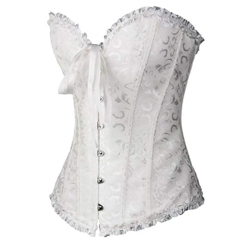Women's Retro Cross Border Jacquard Waist Trainer Shaper Corset
