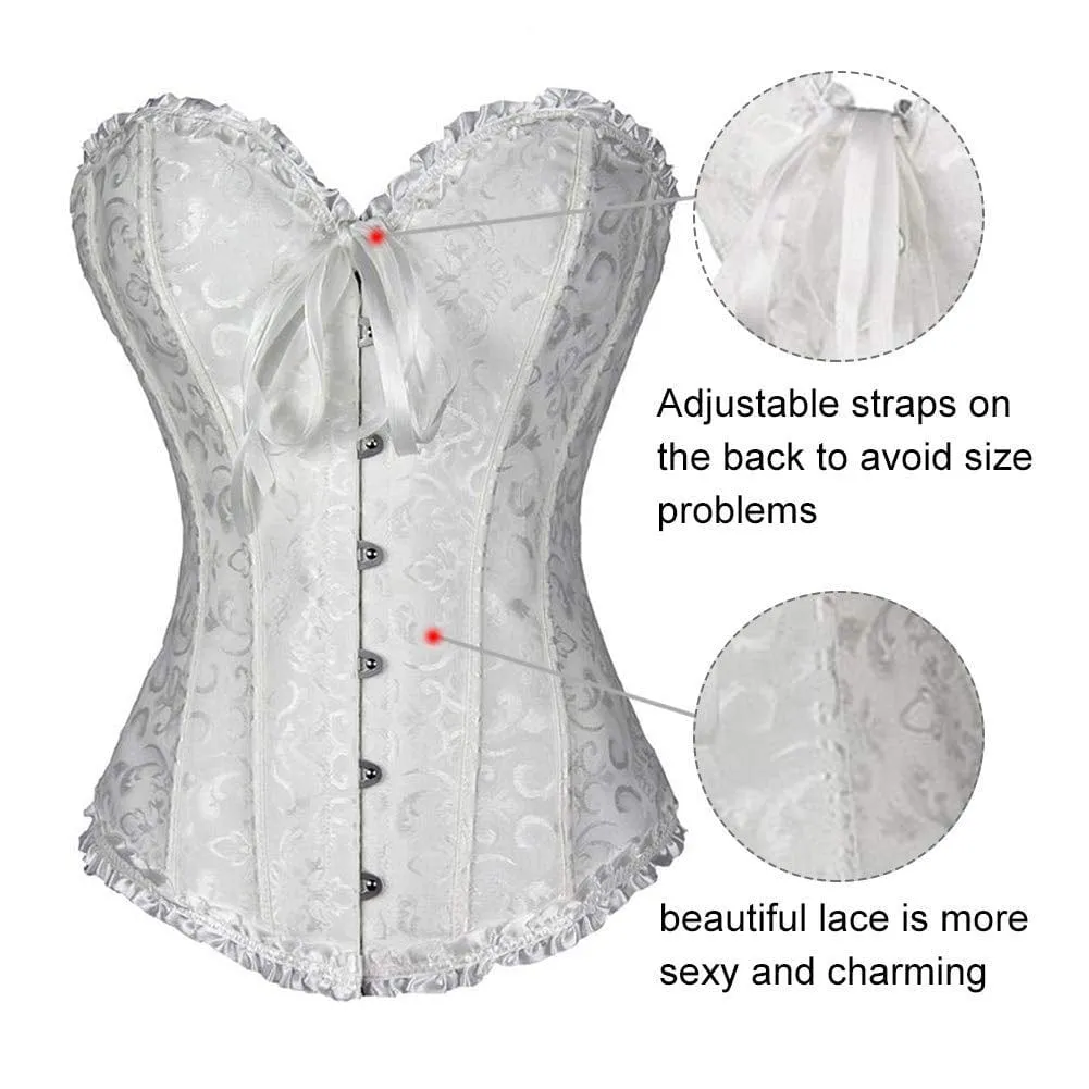 Women's Retro Cross Border Jacquard Waist Trainer Shaper Corset