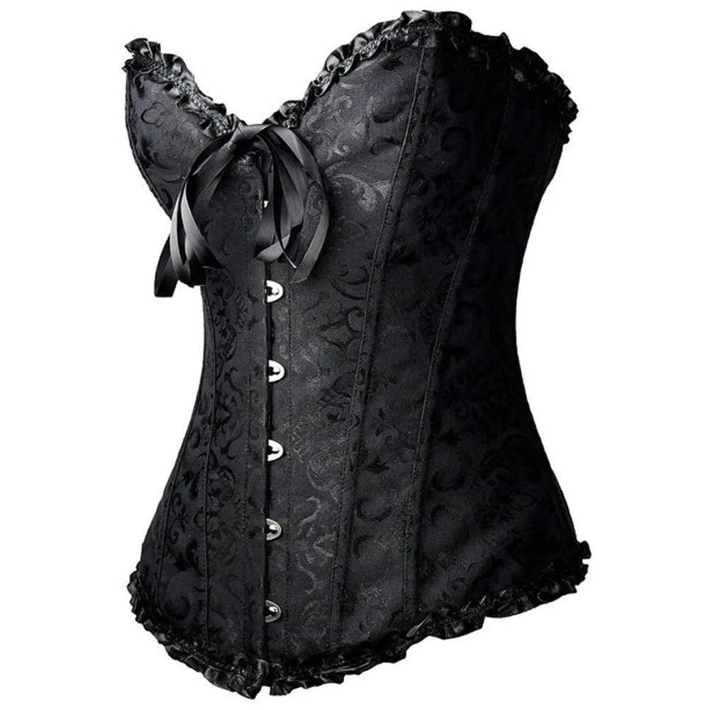 Women's Retro Cross Border Jacquard Waist Trainer Shaper Corset