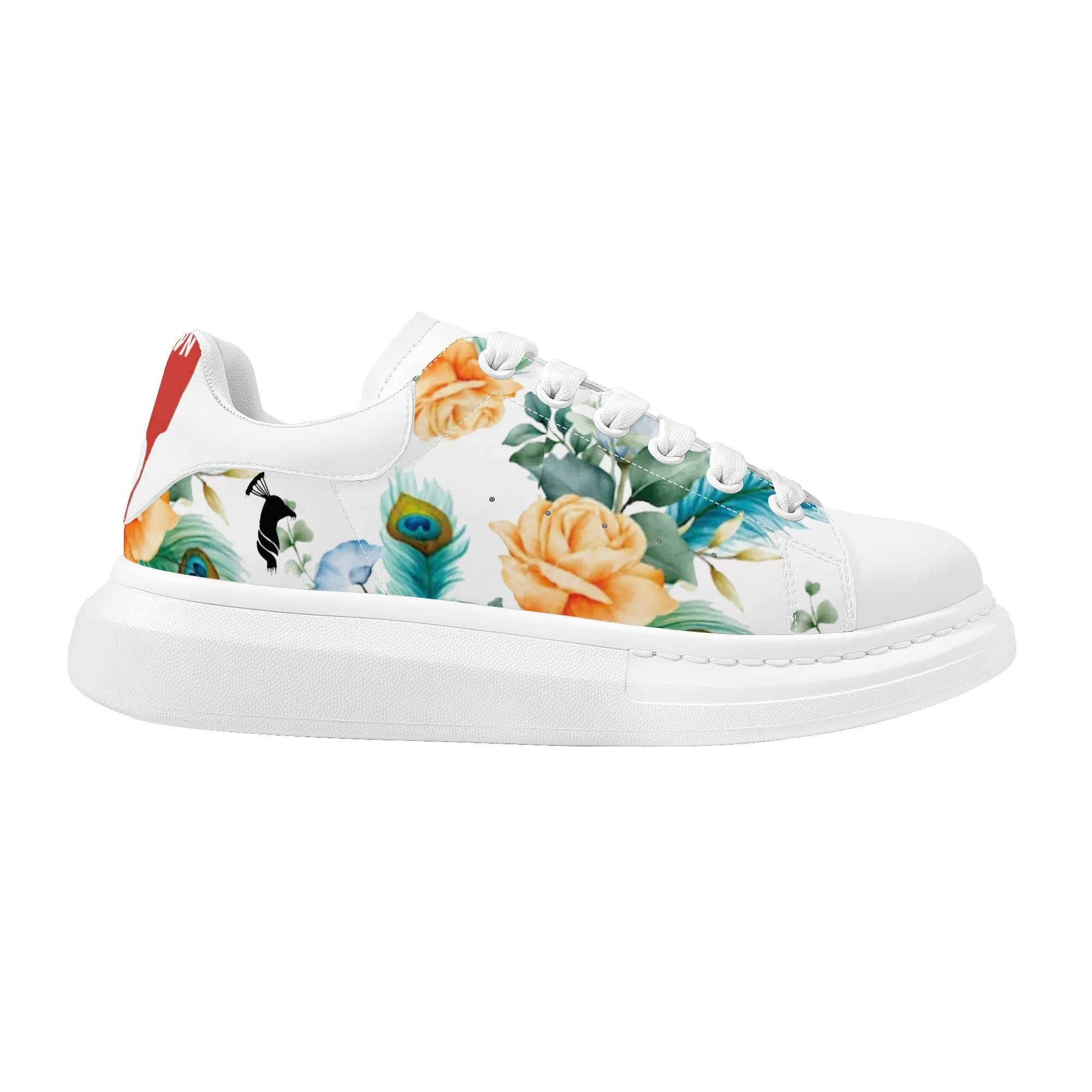 Womens White Low Top Chunky Shoes