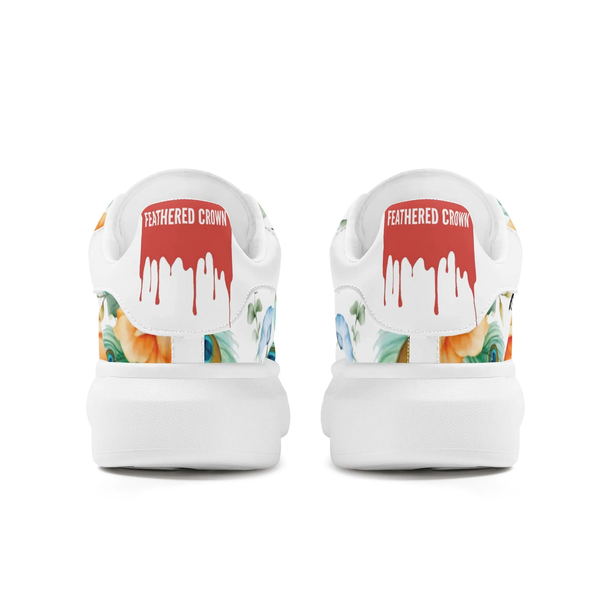 Womens White Low Top Chunky Shoes