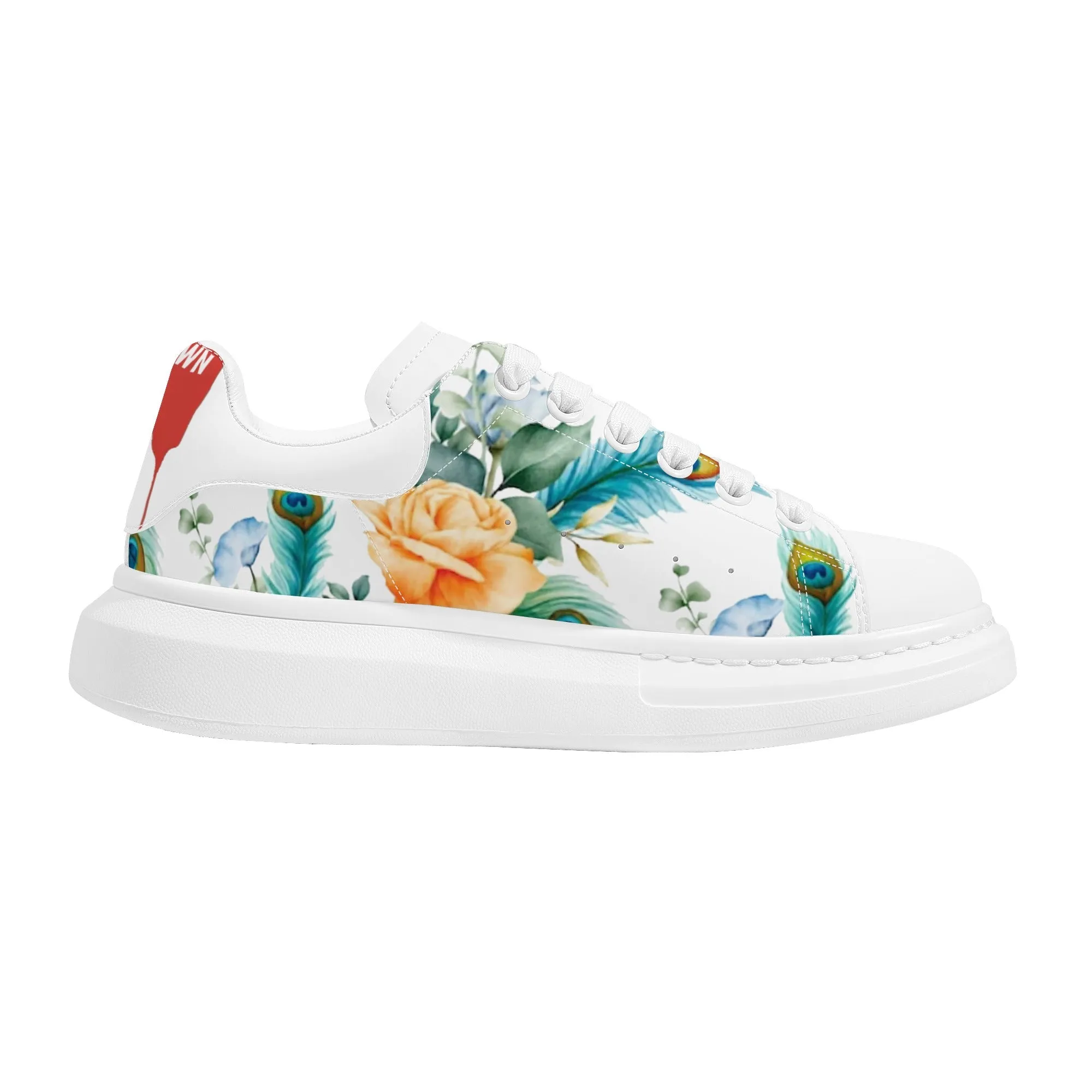 Womens White Low Top Chunky Shoes