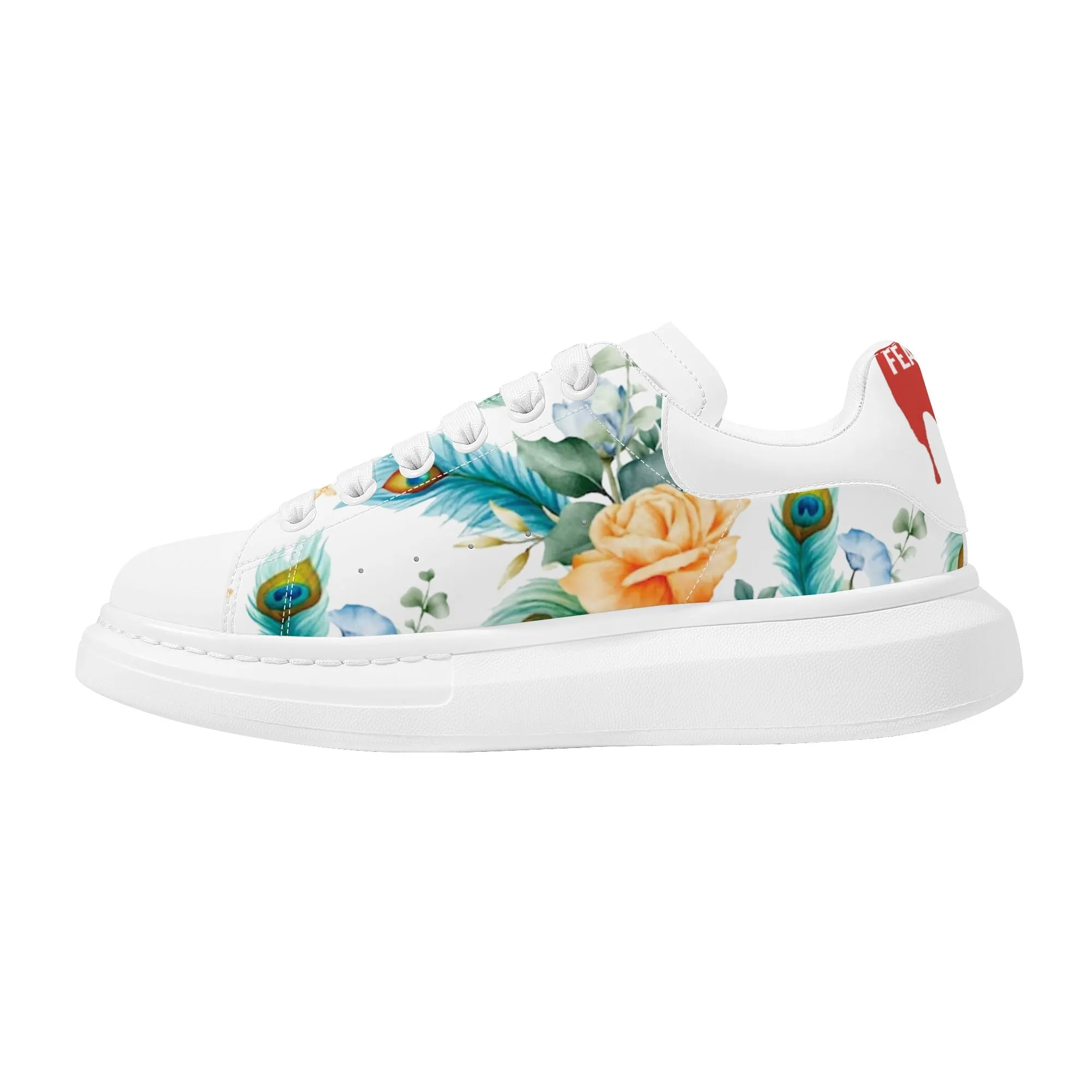 Womens White Low Top Chunky Shoes