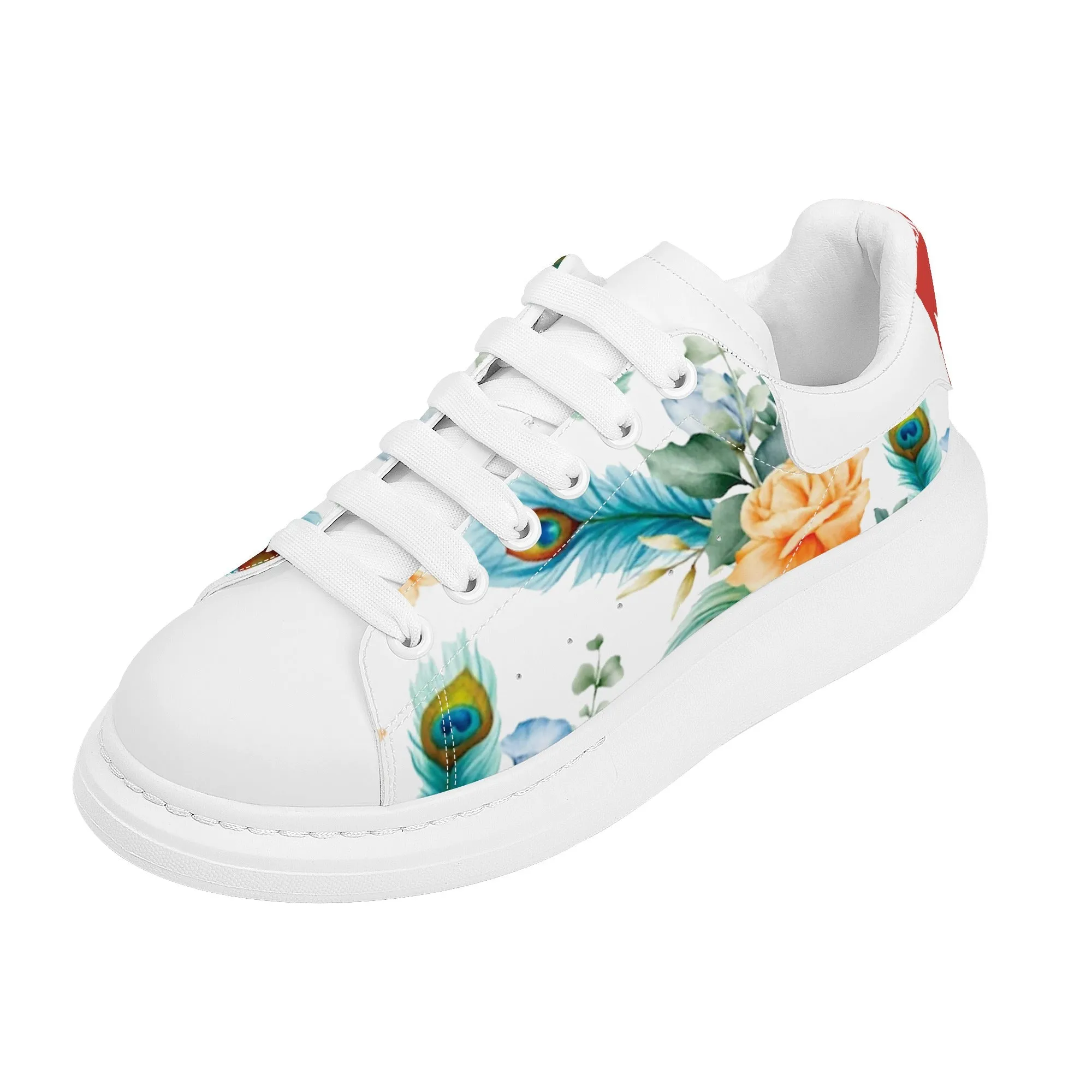 Womens White Low Top Chunky Shoes