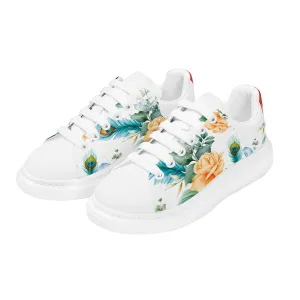 Womens White Low Top Chunky Shoes