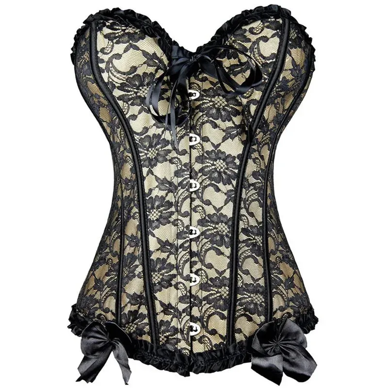XL Sexy Slimming Corsets Waist Trainer Body Shaper Fajas Gothic Corset Lace Up Boned Corselete Shapewear Women Clothes Plus Size