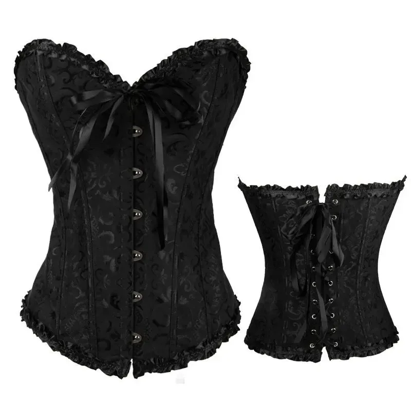 XL Sexy Slimming Corsets Waist Trainer Body Shaper Fajas Gothic Corset Lace Up Boned Corselete Shapewear Women Clothes Plus Size