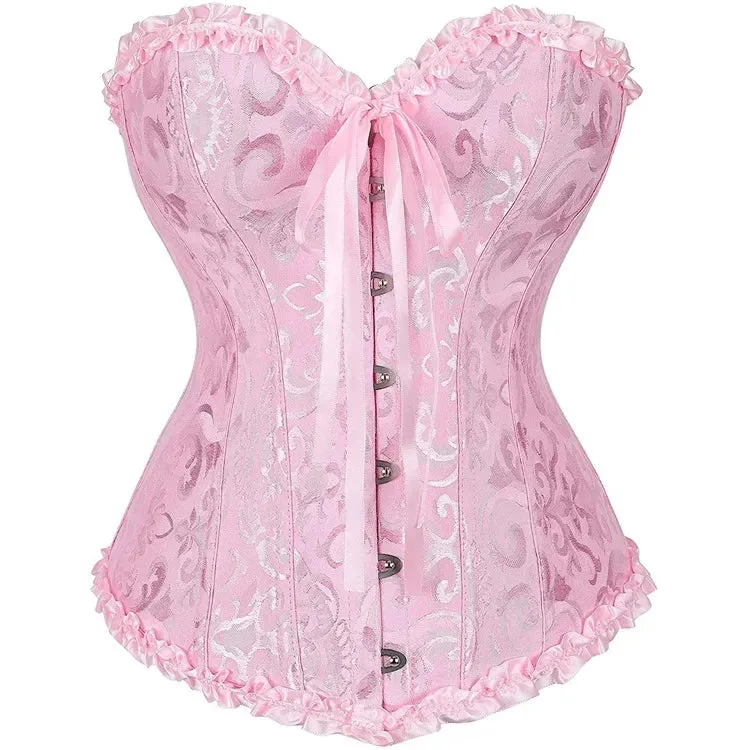 XL Sexy Slimming Corsets Waist Trainer Body Shaper Fajas Gothic Corset Lace Up Boned Corselete Shapewear Women Clothes Plus Size
