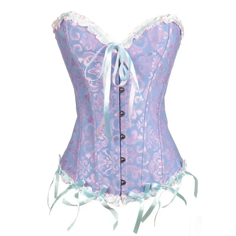 XL Sexy Slimming Corsets Waist Trainer Body Shaper Fajas Gothic Corset Lace Up Boned Corselete Shapewear Women Clothes Plus Size