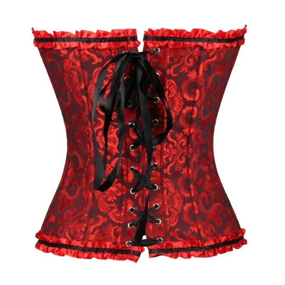 XL Sexy Slimming Corsets Waist Trainer Body Shaper Fajas Gothic Corset Lace Up Boned Corselete Shapewear Women Clothes Plus Size