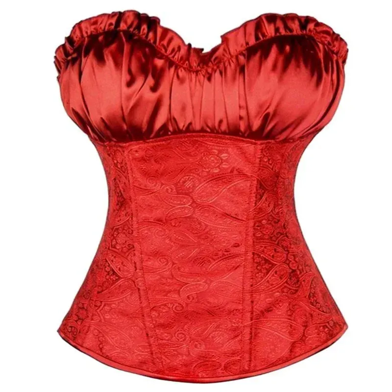 XL Sexy Slimming Corsets Waist Trainer Body Shaper Fajas Gothic Corset Lace Up Boned Corselete Shapewear Women Clothes Plus Size
