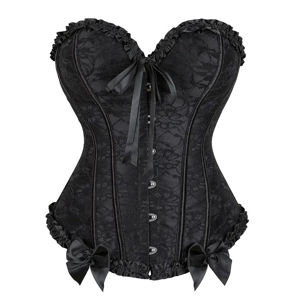 XL Sexy Slimming Corsets Waist Trainer Body Shaper Fajas Gothic Corset Lace Up Boned Corselete Shapewear Women Clothes Plus Size