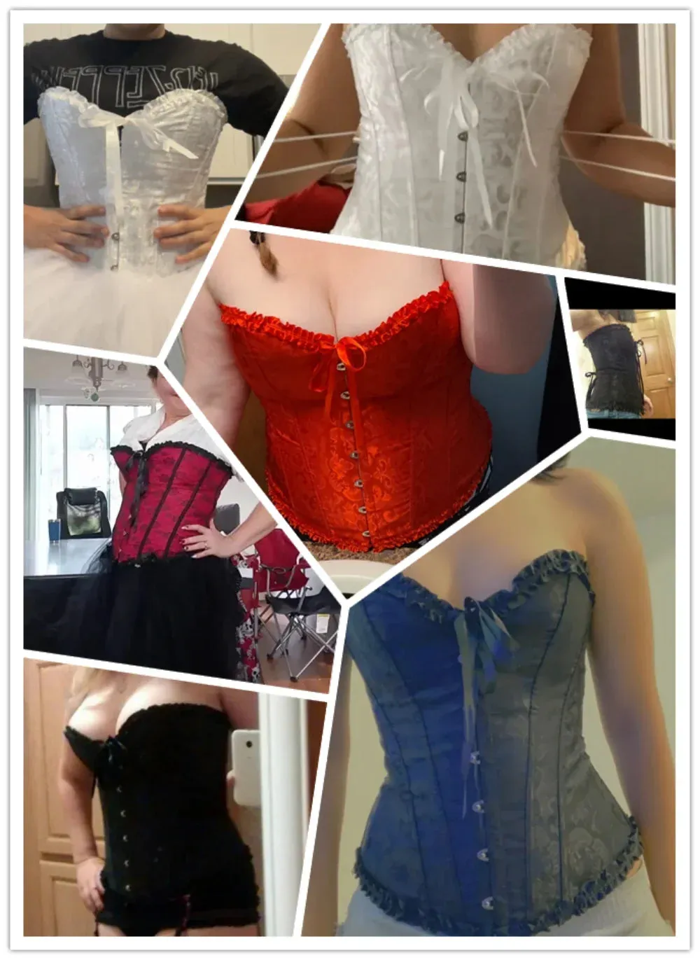 XL Sexy Slimming Corsets Waist Trainer Body Shaper Fajas Gothic Corset Lace Up Boned Corselete Shapewear Women Clothes Plus Size